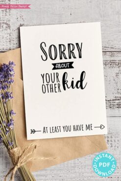 FUNNY Mother's Day Card Printable, 5x7