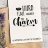 FUNNY Mother's Day Card Printable, 5x7", Mom card, Third time is always the charm, From Son, From Daughter, Editable Text, INSTANT DOWNLOAD Press Print Party