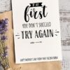 FUNNY Mother's Day Card Printable, 5x7", Mom card, If at first you don't succeed, From Son, From Daughter, Editable Text, INSTANT DOWNLOAD Press Print Party