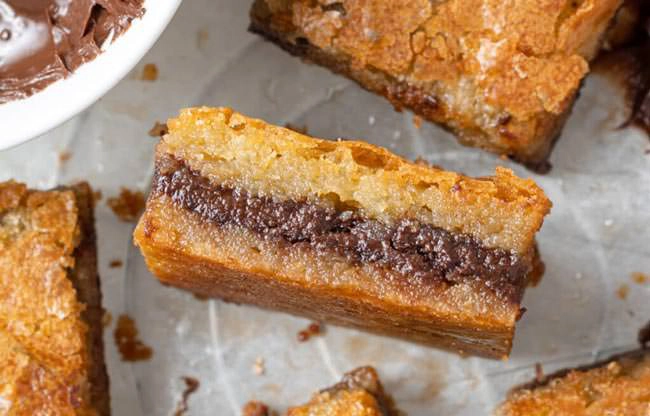 Easy party desserts Finger foods - Nutella-Blondies