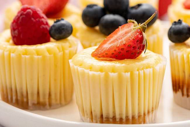 Easy party desserts Finger foods - Mini-Cheesecake-Recipe