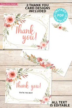 4 Free Peach Floral Chalkboard Labels - Free Pretty Things For You