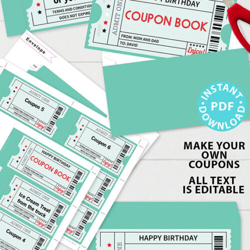 Coupon Book Template Printable For Adults - Press Print Party!