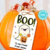 EDITABLE Halloween Tag Printable, Boo, Halloween Party Favors, Goodie Bag, Kids Halloween, Treat Bag, Candy Bag Tag, INSTANT DOWNLOAD