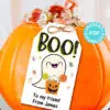 EDITABLE Halloween Tag Printable, Boo, Halloween Party Favors, Goodie Bag, Kids Halloween, Treat Bag, Candy Bag Tag, INSTANT DOWNLOAD