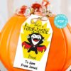 EDITABLE Halloween Tag Printable, Fangtastic, Halloween Party Favors, Goodie Bag, Kids Halloween, Treat Bag, Candy Dracula, INSTANT DOWNLOAD