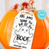 EDITABLE Halloween Tag Printable, Thanks for all you Boo, Teacher Appreciation Halloween Favors, Thank You Goodie Bag, INSTANT DOWNLOAD