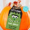 EDITABLE Halloween Tag Printable, Let's be Frank, You're Terrific, Frankenstein, Kids Halloween Party Favors, Goodie Bag, INSTANT DOWNLOAD