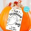 EDITABLE Halloween Tag Printable Template, Spooktacular Ghost, Halloween Party Favors, Treat Goodie Bag, Kids Halloween, INSTANT DOWNLOAD