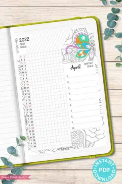 2021-2022 Daily Routine Printables, Habit Tracker Printable, Adult Coloring, Bullet Journal, Daily Tracker Goal Planner, INSTANT DOWNLOAD