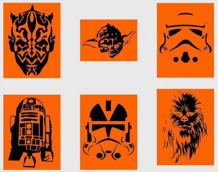 star wars Free pumpkin printable stencils and halloween carving templates round up press print party