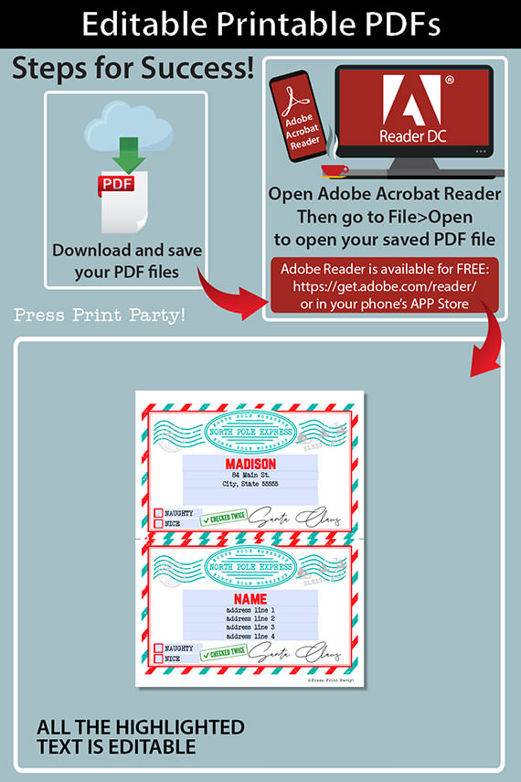 Free Printable North Pole Gift Tags