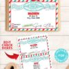 EDITABLE Christmas Address Label Printable, North Pole Express Mail, Gift Labels Template, From Santa Claus, Kids stickers, INSTANT DOWNLOAD