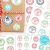 CHRISTMAS Stickers Template Printable, Round North Pole Express Mail Stickers, Gifts from Santa, Inspected by Elf, Stamps, INSTANT DOWNLOAD