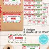 EDITABLE Christmas Name Tags Stickers Template, Printable Special Delivery Sticker Pack for gifts, Gift Wrap Labels, INSTANT DOWNLOAD