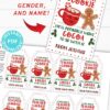 EDITABLE Christmas Teacher Gift Tags Printable for Cookies /Cocoa "If you give a teacher a cookie he/she'll want cocoa" INSTANT DOWNLOAD Press Print Party