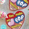 Blow Pop Valentine Printable Heart Template, Kids Valentines Cards, EDITABLE, You Make my Heart Pop , Classroom Valentines, INSTANT DOWNLOAD Press Print Party