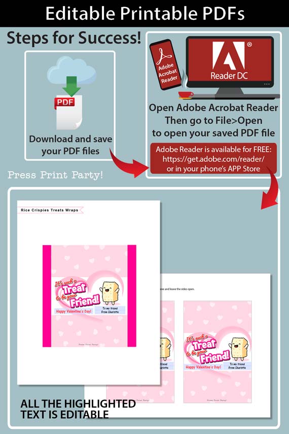 [block id="how-it-works"] Rice Crispies Valentines Printable, Pink for girls, Rice Krispies Treats Personalized Wrapper Template, EDITABLE names, School Classroom, INSTANT DOWNLOAD - Rice Krispies Valentine Press print Party