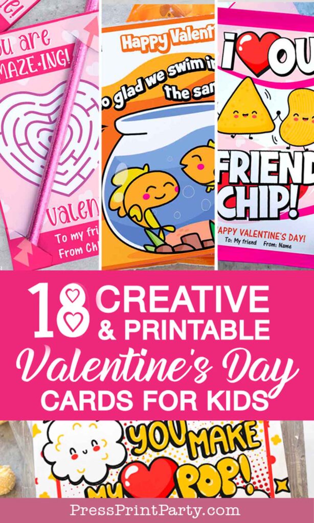 18 creative kids valentines cards ideas for school classmates - Press Print Party
