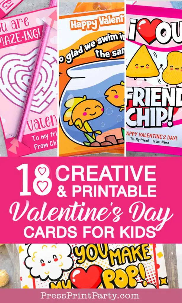 18 Creative Kids Valentines Cards Ideas for School with Printables - Press  Print Party!