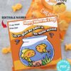 Goldfish Valentine Printable Tag, Kids Valentines Cards, EDITABLE names, I'm so Glad we Swim in the Same School, Classroom, INSTANT DOWNLOAD Press print Party