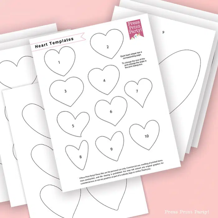 Printable Heart Stencils (Valentine's Day Love Font Patterns