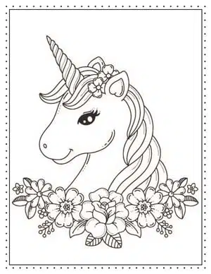 free coloring pages of pretty unicorns