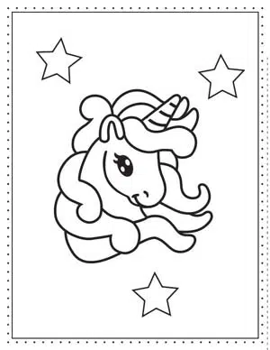 free printable coloring pages unicorn - simple unicorn head - Press Print Party!