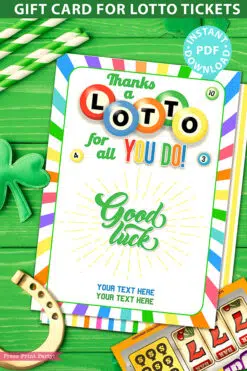 Lotto Luck, Teacher Appreciation Gift, Lottery Ticket Holder, Teacher Thank  You