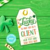 New Client Gift Tag Printable, St. Patrick's Day, Editable text, Lottery Ticket, Lotto Card, Client Appreciation Gift, INSTANT DOWNLOAD Press print Party