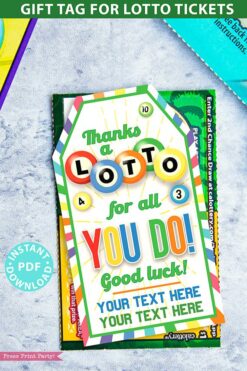 Lottery Ticket Holder Printable Card, Rainbow 2 - Press Print Party!