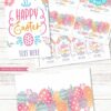 EDITABLE Easter Gift Tag and Easter Bag Topper Printable, Easter Basket Tag, Happy Easter Gifts Favor Bag, INSTANT DOWNLOAD press print party