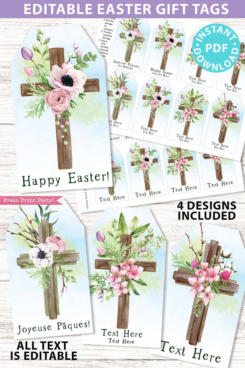 Watercolor Easter Tags / Spring Gift Tags / Bunny -  Australia