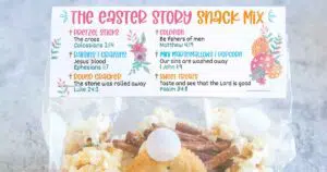 Make The Easter Story Snack Mix with Free Printable bag topper & New Recipe - Press Print PartyMake The Easter Story Snack Mix with Free Printable bag topper & New Recipe - Press Print Party