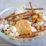 Make The Easter Story Snack Mix with Free Printable bag topper in a bowl Press Print Party