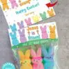 Easter Peeps Printable Tag and Bag Topper, Jesus is Risen Tell all Your Peeps, Religious Easter Basket Filler for Kids, INSTANT DOWNLOAD Press Print Party