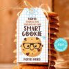 EDITABLE Teacher Appreciation Gift Tags Printable for Cookies "Thanks for making me one Smart Cookie", Thank You Gift, INSTANT DOWNLOAD Press Print Party