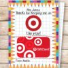 EDITABLE Target Gift Card Holder Teacher Gift Printable Template, 5x7", Thanks for keeping me on target this year, INSTANT DOWNLOAD Press Print Party