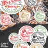 Baked Goods Christmas Round Stickers, Mrs Claus Bakery, Homemade Christmas Baking, Cookie Gift, Christmas Bread Label, Christmas sticker printable  INSTANT DOWNLOAD press print party