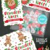 Reindeer Noses Christmas Treat Bag Toppers and Tag, Editable, Classroom Gift, Easy Holiday Gift, Christmas Snack Mix, INSTANT DOWNLOAD press print party