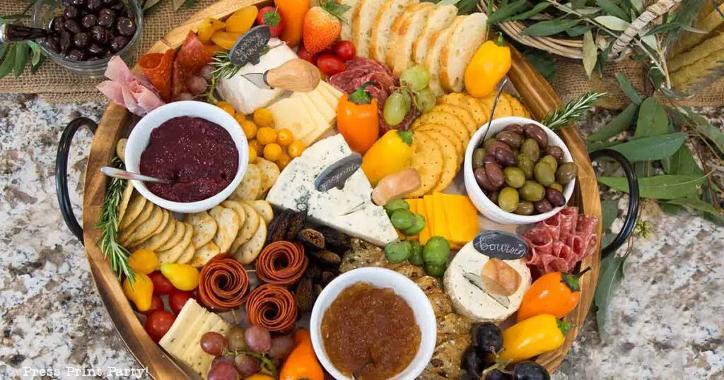 make a beautiful diy charcuterie board ideas and step by step formula - Press Print Party!