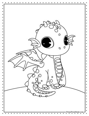cute baby dragon coloring page.10 cute dragon coloring sheets free printables. Press Print Party