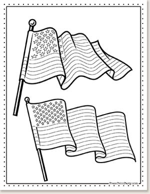 american flag outline printable