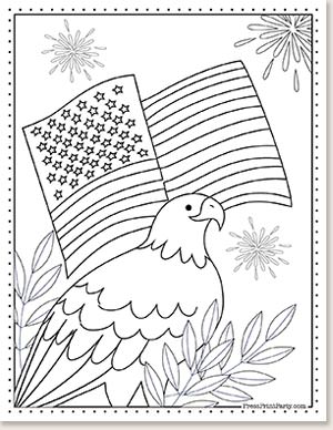 american flag outline printable