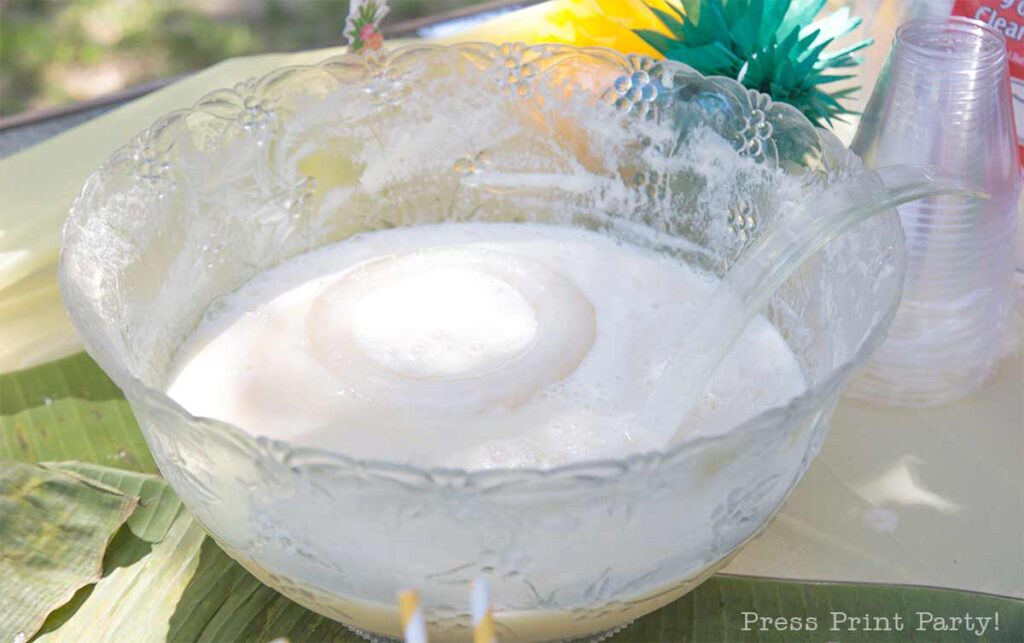 Ice ring - the best party recipe for summer punch with 3 ingredients easy - Press Print Party