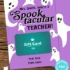 EDITABLE Halloween Gift Card Holder, Teacher Gift Printable, 5x7", You're a Spooktacular ... , Customize Name/ Occupation, INSTANT DOWNLOAD Press Print Party