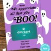 EDITABLE Halloween Gift Card Holder, Teacher Gift Printable Template, 5x7", We Appreciate All That You Boo!, Staff, Custom, INSTANT DOWNLOAD Press Print Party