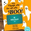 EDITABLE Halloween Gift Card Holder, Teacher Gift Printable Template, 5x7", Employee, Staff, Thank You for All You Boo, INSTANT DOWNLOAD Press Print Party