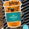 EDITABLE Halloween Gift Card Holder, Coffee Gift Card, Teacher Gift Printable, 5x7", A Little Brew Just For You, Wizard, INSTANT DOWNLOAD Press Print Party