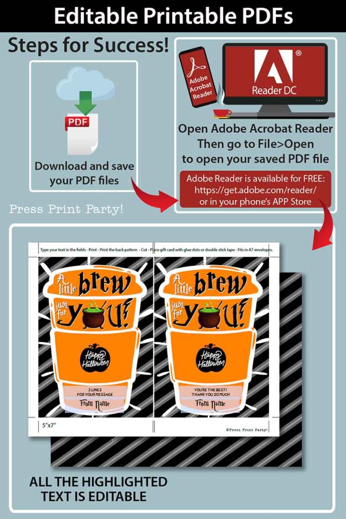 Halloween Gift Card Holder, A Little Brew Just For You Press Print Party!